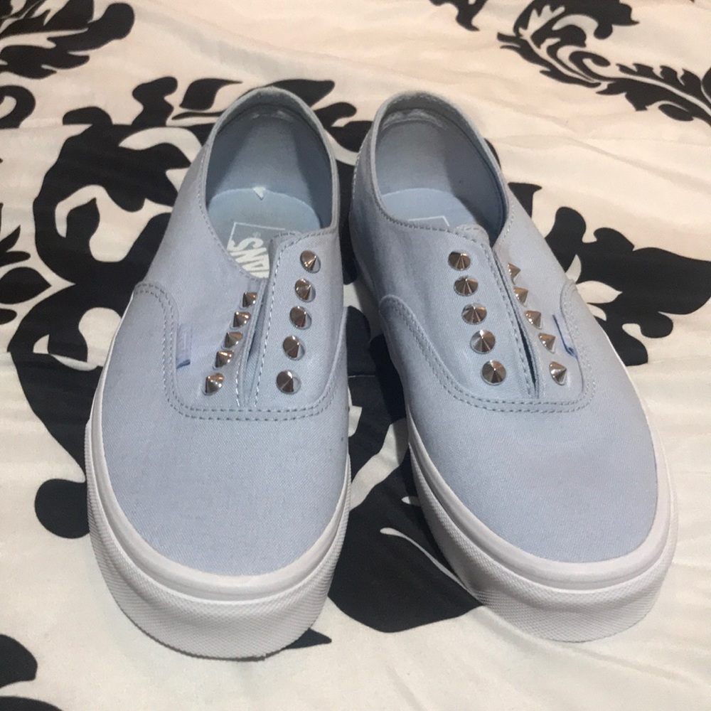 Studded Baby Blue Vans